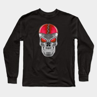 Red skull with transparent background Long Sleeve T-Shirt